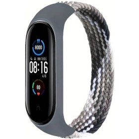 Resim Cloud011 Mi Band 3 4 5 6 7 Uyumlu Naylon Örgü Tek Halka Esnek Kayış S 