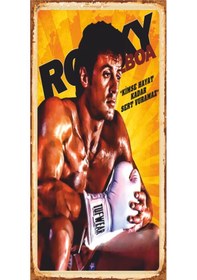 Resim rocky sinema afişi mini retro ahşap poster 