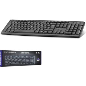 Resim Hadron HD867 Standart Klavye Kablolu Siyah Tuş Formu Kare Ev - Ofis Kullanımı İçin 