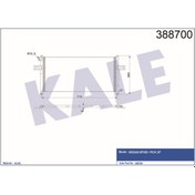 Resim KALE OTO Radyatör 388700 Klima Radyatörü Nissan Pickup 2.4I 2.5D 98- Al Al 710X328X20 