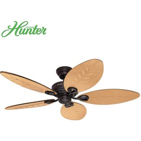 Resim Hunter Fan Hunter - Bayview Çağdaş Bronz - 137 Cm. Nemli Dış Mekan Tavan Vantilatörü 