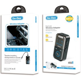 Resim Go Des GD-BT208 Tak Çalıştır 4in1 Wireless Adaptör V5.3 - Siyah 