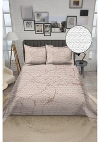 Resim Parlak Kadife Kumaş Kapitoneli Çift Kişilik Yatak Örtüsü Seti 3 Parça Cky0039 Renkli 