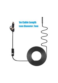 Resim Kangvka 7mm Ip67 Su Geçirmez Endoskop, 1m Yumuşak Kablolu, Type-c/android/pc Uyumlu, 6 Led Işıklı, Araç Tamiri Ve Boru İnceleme Aracı Çok Renkli 