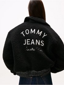 Resim Tommy Hilfiger Tjw Teddy Kolej Stili Bomber Kadın Siyah Ceket Dw0dw21666bds Siyah 