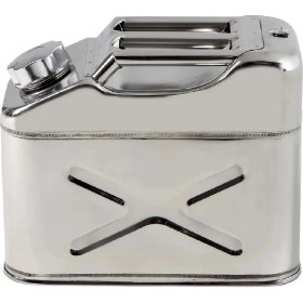 Resim Paslanmaz Çelik Benzin Bidonu Taşınabilir Yakıt Tankı Metal Benzin Bidonu 10 Lt 