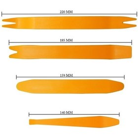 Resim Oto Teyp Döşeme Trim Sökme Aparatı 4 Lü Set 