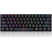 Resim K630-RGB Dragonborn %60 Blue Switch Siyah Mekanik Kablolu Oyuncu Klavyesi Redragon