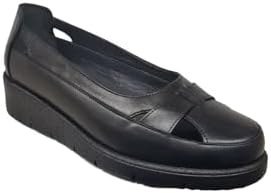 Resim Öztürk Napa Shoes Kadın Hakiki Deri Sıkıştırılmış Köpük Taban Rahat Ultra Hafif Günlük Dolgu Topuk Ayakkabı Siyah PRA-12844496-385448 