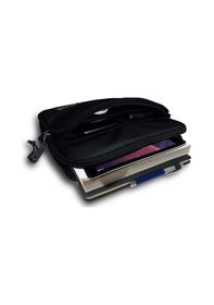 Resim Jacbag Siyah Üç Bölmeli Tablet Ve Telefon Çantası/kılıfı - Kadın/erkek Tablet Kılıfı 