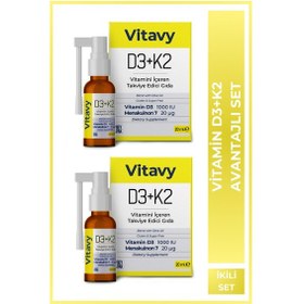 Resim Vitavy D3K2 1000 IU 20 Mcg Sprey 140 Puff 2 x 20 ML 