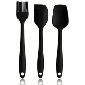 Resim Aesco Yanmaz Yapışmaz Silikon 6'lı Pasta, Yumurta Fırçası, Kaşık Bıçak, Spatula Mutfak Seti 