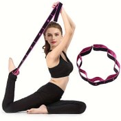 Resim 1 adet Jimnastik Fitness Direnç Bantları, Dijital Segmentli Yoga Esneme Bantları Vücut Şekillendirme, Güçlendirme, Bale, Pilates, Dans için 