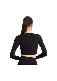 Resim Sportive Mahave Cropped Top Kadın Siyah Antrenman T-shirt 25kk1045-syh 1776166 SIYAH 