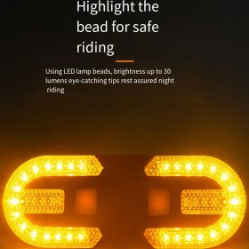 Resim Gorgeous LED Bisiklet Uzaktan Kumanda Dönüş Sinyali Arka Lambası (Yurt Dışından) 