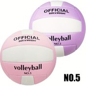 Resim Yumuşak Çift Renkli Açık Hava Plaj Voleybol Seti - Resmi Boyut 5 Dayanıklı - Rahat Tutuş - Başlangıç Seviyesi veya Profesyoneller İçin Uygun - Tek Top/İki Parça/Uçlu Set 