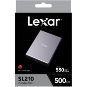 Resim Lexar External Portable SSD 500GB, up to 550MB/s Read and 450MB/s Write Lexar