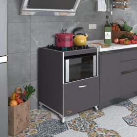 Resim Kenzlife ocak dolabı demi gri 85*60*57 mutfak modül mini fırın ankastre ocak için 