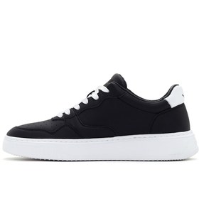 Resim Alberto Guardiani Erkek Siyah New Era Kalın Tabanlı Deri Sneaker - Siyah / 4 