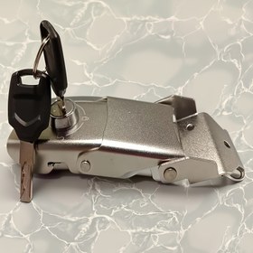 Resim Anahtarlı Silindir ve Kol Mekanizmalı Motosiklet Kilidi - Ağır Hizmet Tipi Paslanmaz Çelik, Manual/Güçsüz Kullanım 