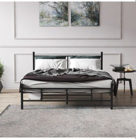 Resim Defne Metal Karyola Siyah 140 x 200 CM 