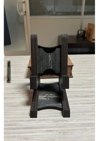 Resim Ahşap Masaüstü Telefon Standı Ve Telefon Tutucu 