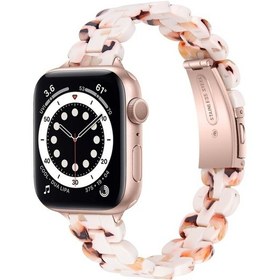Resim iOS Uyumlu Watch Serisi Oval Reçine Saat Kordonu 9-8-7 41mm / Se 3-se 2-6-se-5-4 40mm / 3-2-1 38mm 