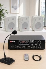 Resim Lastvoice Large Paket-2 Hoparlör ve Anfi Anons Ses Sistemi Seti 