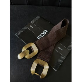 Resim Fiori Gold Tokalı Geçmeli Elastik Kadın Kemeri, Ceket Kemeri, Gömlek Kemeri, Elbise Kemeri 