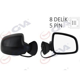 Resim Gva 1019150 Dış Dikiz Aynası Sağ Logan Sw-mcv 08 Elektrikli Isıtmalı Konveks 5 Fiş Vm-6801ehr 6001549679-963019589r 