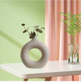 Resim Suntek Modern Minimalist Seramik Çiçek Vazo Mutfak Dekoru Için 