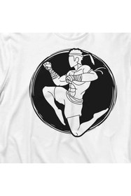 Resim Kendim Seçtim Muay Thai Muaythai Kick Boks Boxinguzak Doğu Uzun Kollu Tişört Baskılı T-shirt 