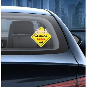 Resim Sticker Dizayn Arabada Bebk Var Sticker, Araba Oto Motosiklet Sticker 02501 