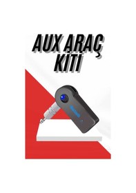 Resim Cn Tüm Cihazlara Uyumlu Bluetooth Aux Araç Kiti Siyah 