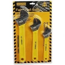 Resim Karokstore 3'lü Kurbağacık Anahtar Seti – Ayarlı Ingiliz Anahtarı Takımı (8''-200MM | 10''-250MM | 12''-300MM) – Paslanmaz Çelik, Ergonomik Kauçuk Saplı, Dayanıklı Uzun Ömürlü 