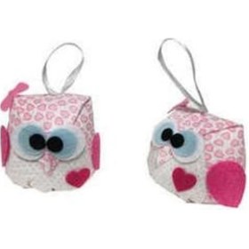 Resim Peluş Baykuş Pembe 001 10 Adet 