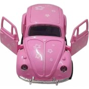 Resim Sürtmeli Desenli Kaplumbağa Araba Vosvos Araba 12 cm Pembe 