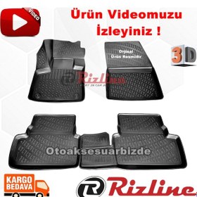 Resim Peugeot 3008 3D Paspas Havuzlu Siyah 2016-2020 Arası 4Prç Rizline N11.23120 