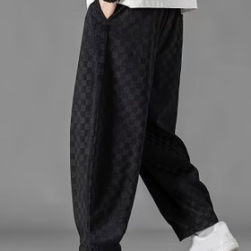 Resim Erkekler için Bol Kesim Kordurom Harlan Pantolonu - 2024 Moda Çekşeli Rahat Pantolon, Geniş Bacak, Kaymaz Tasarım, Bahar ve Sonbahar için Mükemmel, Gree 