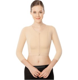 Resim Variteks 230 Fermuarlı Liposuction Göğüs Kol ve Sırt Korsesi Bej 