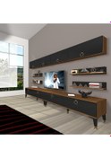 Resim Decoraktiv Eko 360y Mdf Gold Tv Ünitesi Tv Sehpası Ceviz - Siyah 