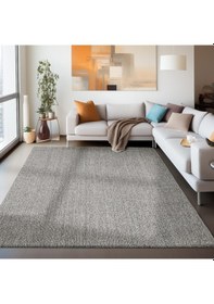 Resim Bukleli Gri Halı Lup Halı Oturma Odası Salon Mutfak Balkon Antre Yolluk Halısı 