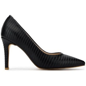 Resim Tamer Tanca Kadın Hakiki Deri Siyah Stiletto Ayakkabı 886 5205 Bn Ayk Y26 Sıyah 01 