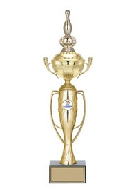 Resim Odak Kupa - Figürlü Kupalar - Bowling / Labut Figürlü Kupalar Fg-072 C - 45 Cm Altın - Beyaz 