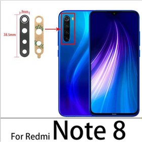 Resim Tkgz Xiaomi Redmi NOTE 8 Arka Kamera Camı Lens Yapışkanlı 