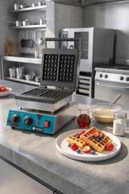 Resim vosco Tekli Kare Waffle Makinesi - Profesyonel Waffle Makinesi 1750W 