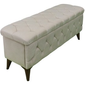 Resim Vavonni Sandıklı Puf 120Cm Krem A+ Kalite 