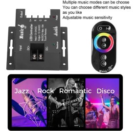Resim Dora Led RGB Touch-Dokunmatik Led Kontrol Ses Ve Müzik Kumandası 12-24V 