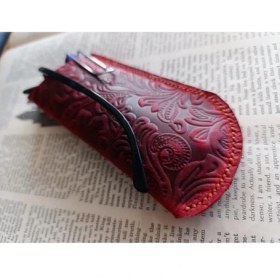 Resim Mahfuz Hakiki Deri Tamamen Emeği 17,5 x 7 cm Gözlük Kılıfı - Kalem Kutu NLU396 