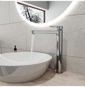 Resim Adell Lento Uzun Lavabo Bataryası Krom 